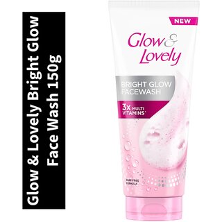                       Glow  Lovely 3x Multi Vitamis Face Wash Bright C Glow 150g                                              