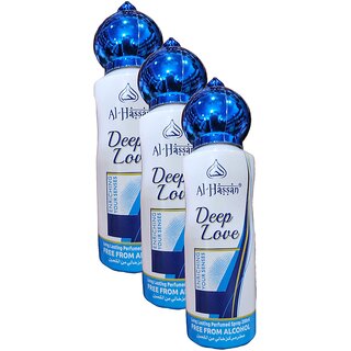 Al Hassan Deep Love Perfumed Spray 200ml Pack of 3 Al Hassan Deep Love Perfumed Spray 200ml Pack of 3