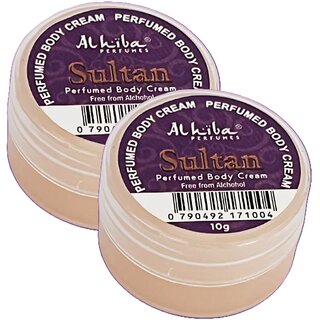 Al Hiba Sultan Perfume Body Cream 10g Pack of 2 Al Hiba Sultan Perfume Body Cream 10g Pack of 2