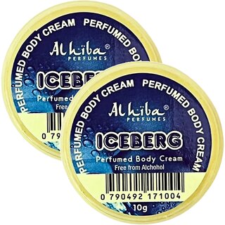 Al Hiba Iceberg Perfume Body Cream 10g Pack of 2 Al Hiba Iceberg Perfume Body Cream 10g Pack of 2