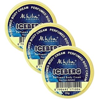 Al Hiba Iceberg Perfume Body Cream 10g Pack of 3 Al Hiba Iceberg Perfume Body Cream 10g Pack of 3
