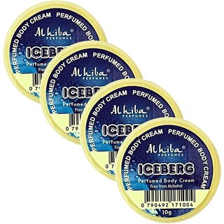                       Al Hiba Iceberg Perfume Body Cream 10g Pack of 4                                              