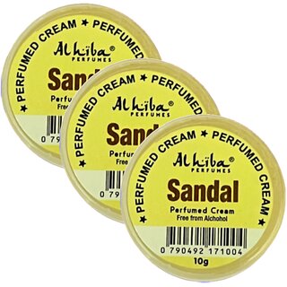 Al Hiba Sandal Perfume Body Cream 10g Pack of 3 Al Hiba Sandal Perfume Body Cream 10g Pack of 3