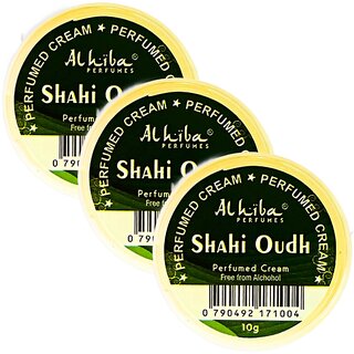 Al Hiba Shahi Oudh Perfume Body Cream 10g Pack of 3 Al Hiba Shahi Oudh Perfume Body Cream 10g Pack of 3