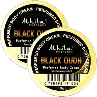 Al Hiba Black Oudh Perfume Body Cream 10g Pack of 2 Al Hiba Black Oudh Perfume Body Cream 10g Pack of 2