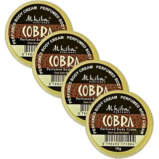 Al Hiba Cobra Perfume Body Cream 10g Pack of 4 Al Hiba Cobra Perfume Body Cream 10g Pack of 4