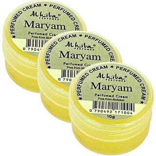 Al Hiba Maryam Perfume Body Cream 10g Pack of 3 Al Hiba Maryam Perfume Body Cream 10g Pack of 3