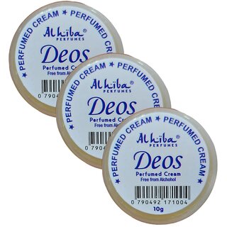 Al Hiba Deos Perfume Body Cream 10g Pack of 3 Al Hiba Deos Perfume Body Cream 10g Pack of 3
