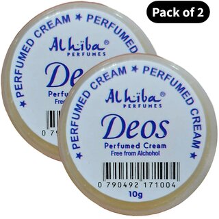                       Al Hiba Perfume Body Cream Deos (10gm) (Pack of 2)                                              