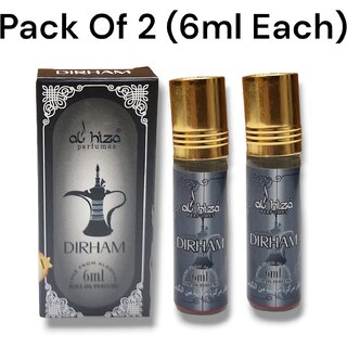                       Al hiza dirham perfumes Roll-on 6ml (Pack of 2)                                              