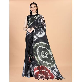                       Blackcolour Soft Fabric Heavy Georgette Digital Printed Saree                                              