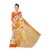 Yellow Colour Flower Printed Cotton Saree With Blouse Piece