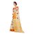 Yellow Colour Flower Printed Cotton Saree With Blouse Piece