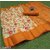 Yellow Colour Flower Printed Cotton Saree With Blouse Piece
