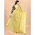 Yellow Colour Chiffon Solid Printed Saree With Blouse Piece