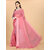 Pink Colour Chiffon Solid Printed Saree With Blouse Piece