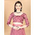 Pink Colour Chiffon Solid Printed Saree With Blouse Piece