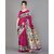 Purple Colour Dotted Printed Saree With Blouse Piece
