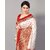 White And Red Colour  Art Silk Printed Saree