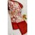 Red Colour Flower Cotton Silk Saree With Blouse Piece