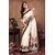 White Colour Khadi Silk Saree With Blouse Piece