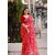 Red Colour Geomatric Print  Saree With Blouse Piece