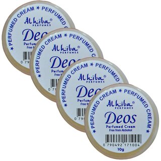 Al Hiba Deos Perfume Body Cream 10g Pack of 4 Al Hiba Deos Perfume Body Cream 10g Pack of 4