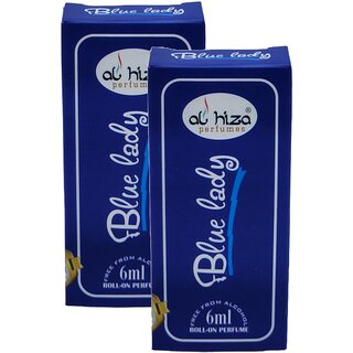                       Al Hiza Blue Lady Roll On Perfume 6ml Pack of 2                                              