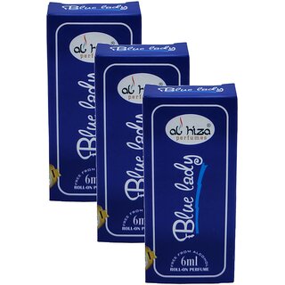                       Al Hiza Blue Lady Roll On Perfume 6ml Pack of 3                                              