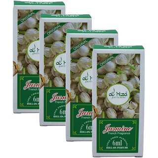 Al Hiza Jasmine Roll On Perfume 6ml Pack of 4 Al Hiza Jasmine Roll On Perfume 6ml Pack of 4