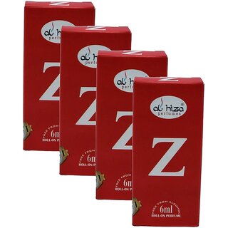 Al Hiza Z Roll On Perfume 6ml Pack of 4 Al Hiza Z Roll On Perfume 6ml Pack of 4