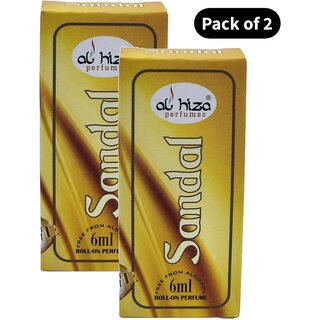                       Al Hiza Sandal Perfume (6ml)(Pack of 2)                                              