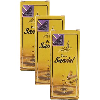                       Al Mas Pure Sandal Roll On Perfume 8ml Pack of 3                                              