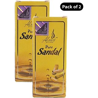                       Al Mas Roll On Perfume Sandal (8ml)(Pack of 2)                                              
