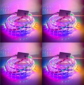 Copper Series String Led Light Or Indoor & Outdoor Home & Diwali Decoration 40 Leds 10 M Multicolor Steady, Flickering String Rice Lights (Pack Of 4)