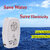 MYZK Water Tank Overflow Plastic Alarm to Control Overflow of Water with 220V AC Power in 2 Voice sound (ABS, White)