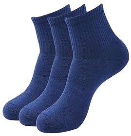 Roundfeet Men Ankle-Length Cotton Socks (Pack of 3)