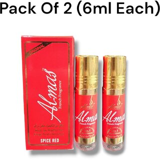                       Almas Spice Red Perfume Unisex 8ml (Pack of 2)                                              