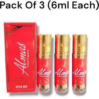                       Almas Spice Red Perfume Unisex 8ml (Pack of 3)                                              