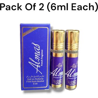                       Almas Deep Blue Perfume Unisex 8ml (Pack of 2)                                              