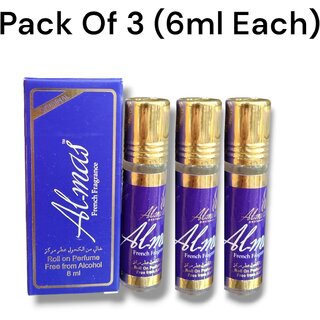                       Almas Deep Blue Perfume Unisex 8ml (Pack of 3)                                              