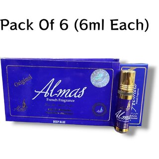                       Almas Deep Blue Perfume Unisex 8ml (Pack of 6)                                              