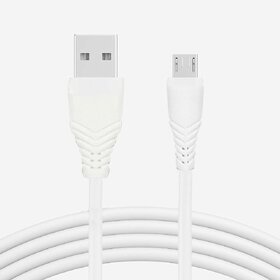 DIGIMATE DGMGO5-010 Micro USB Cable With 5 AMP Output For Charging  Data Transfer (White, TPE, 1 Meter)