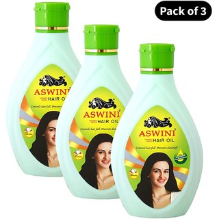 Aswini Controls Hair Fall Dandruff Hair Oil - Pack Of 3 (360ml) Aswini Controls Hair Fall Dandruff Hair Oil - Pack Of 3 (360ml)