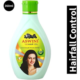                       Controls Hair Fall & Prevents Dandruff Aswini Hair Oil - 360ml                                              