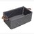 Fabric Storage Bins, 25L Foldable Storage Cubes with Steel Frame Support, Foldable Wardrobe Storage Box Pocket, Dark Gray