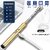 USB Rechargeable Electric Gas Lighter for Kitchen, Lighter for Candles, Electric Arc Lighter with Led Battery Indicator, 360 Flexible Neck Flameless Grill Lighters for Camping Bbq (Gold)