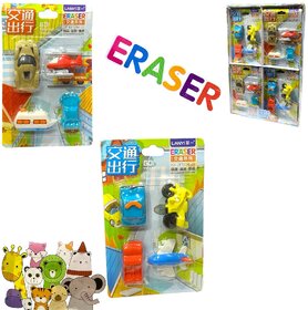 Vehicle Design Stationery Eraser (Rubber) Return Gift Party Idea Birthday for Kids School Accessories