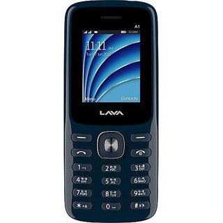                       LAVA A1 Vibe (Dual Sim, 1.77 Inch Display, 1000mAh Battery, Blue, Silver)                                              