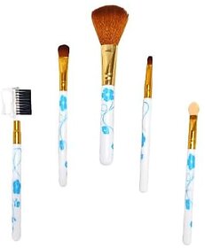 Palak Saxena Makeup Brush Set 5 Pieces Synthetic Bristles Eyeshadow Blush Lipstick Brushes